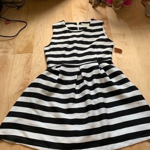 Striped Fit and Flare Dress